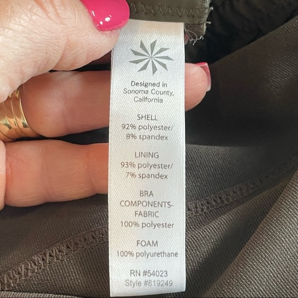 Athleta Brown Activewear Top With Built-In Bra Size 36D - Picture 11 of 16